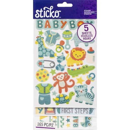 Sticko&#xAE; Baby Boy Themed Flip Pack Stickers